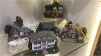 THOMAS KINKADE 5 PC LAMPLIGHT VILLAGE COLLECTION