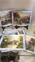 6 PC - THOMAS KINKADE TILE WALL DECOR