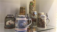 8 PC - GERMAN STEINS & BEER MUGS