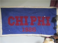 1926 Wool Fraternity CHI PHI Princeton Banner