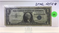 1957-A STAR NOTE $1. SILVER CERTIFICATE