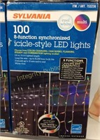 Sylvania 100 8-Function Icicle style LED lights
