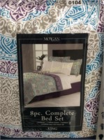 8 pc King Complete Bed Set $90 Retail