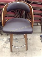 Modern 30" Brown Faux Leather Swivel Barstool $99