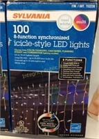 Sylvania 100 8-Function Icicle style LED lights