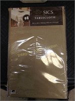 Tan Table Cloth Fits Oval & Oblong