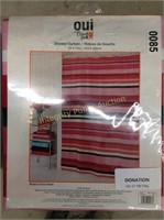 Pink Striped Shower Curtain