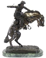 Frederic Remington Recast Bronze "Bronco Buster"