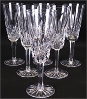 Set of Six Waterford 'Lismore' Champagne Flutes
