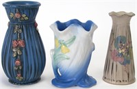 Three Weller Art Pottery Vases