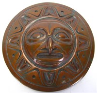 Jacques and Mary Regat Bronze "Sun Mask" Medallion