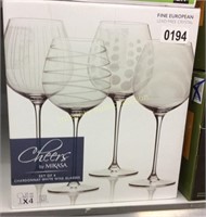 Mikasa Cheers Set of 4 white wine glasses *