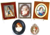 Group of Antique Miniature Portraits