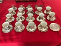 Lenox mini serving cups with sterling bases