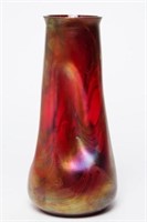 Bohemian Luster Glass Pinched Vase, Attrib. Loetz