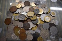 100+ Assorted Foreign Coins