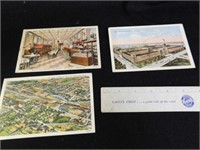 Three postcards - Pabst - Elgin Watch Works -