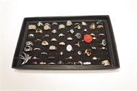 Lot, fashion rings, 56 pcs.