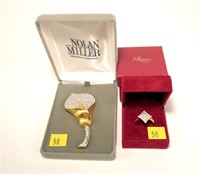 Nolan Miller Crystal Calla Lilly pin and Affinity