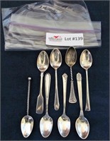 8 Unmatched sterling silver souvenir spoons