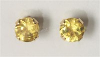 14KT Yellow Gold Yellow Sapphire Earrings