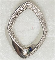 Sterling Silver Diamond Pendant