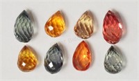 Genuine Fancy Colour Sapphire Briolette Gemstones