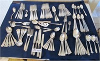 100 Pc. Mixed Silver Plated Flatware