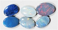 6 Genuine Oval Opal Triplets