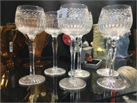 SET 6 STUART CRYSTAL WINE GLASSES
