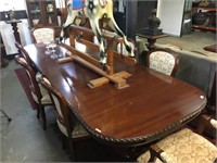 VICTORIAN STYLE 2 LEAF EXT. DINING TABLE