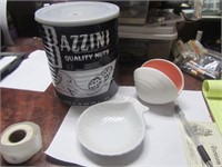 Bazzini Nuts, N.Y.,N.Y. Tin Can & Shell Shaped