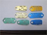 7 Delaware Dog Tags 1978-1986