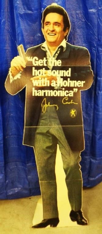 AuctionWon#34-1960s JOHNNY CASH & HOHNER HARMONICA STAND-UP