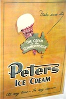 Peter's Ice Cream advertising poster,