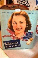 Vintage Johnson's baby powder advertising poster