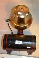 Vintage fire alarm unit with brass bell