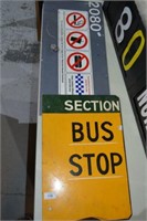 Vintage ACT bus station sign,