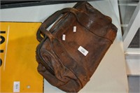Vintage bus driver's leather takings satchel,