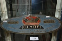 Original Clyde locomotive build plate,