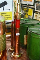 Vintage copper & brass fireman's hose nozzle,