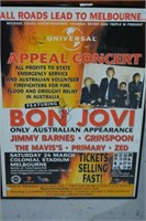 original signed tour poster for Bon Jovi,