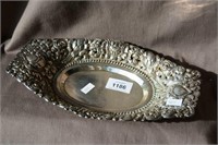 Embossed South East Asian silver dish