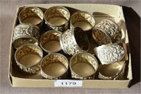 Qty of 12 silver napkin rings,