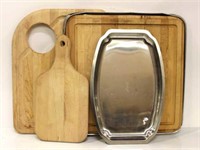 Selection of Cutting Boards & Stainless Steel