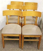 Curved Back Library Chairs with Vinyl Seats