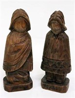 Pair of Wood Carved Figures