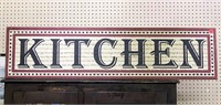 Burlap on Board Painted Kitchen Sign