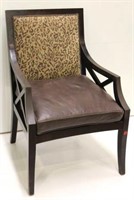 Arm Chair with Leopard Print Upholstery