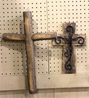 Wooden Wall Crosses (lot of 2)